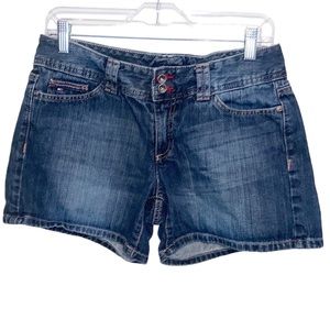 Tommy Hilfiger Womens Blue Jean Denim Shorts Pockets Size 6 Summer Classic A18